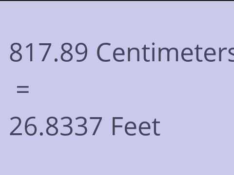 817.89 CM TO FEET