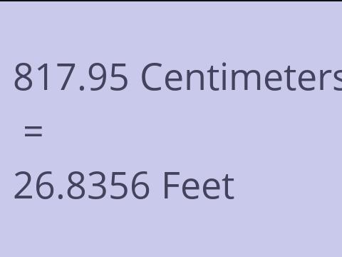 817.95 CM TO FEET