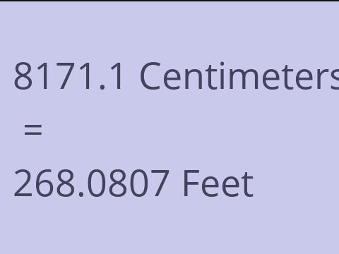 8171.1 CM TO FEET