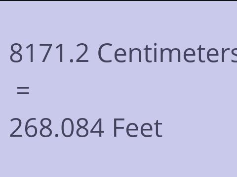 8171.2 CM TO FEET