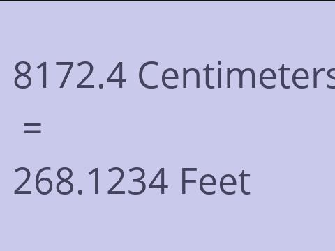 8172.4 CM TO FEET