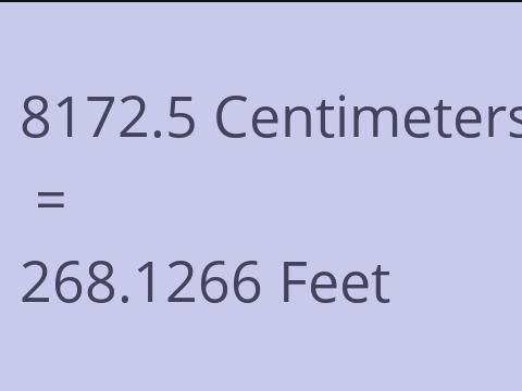 8172.5 CM TO FEET