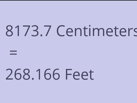 8173.7 CM TO FEET