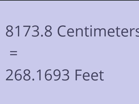 8173.8 CM TO FEET