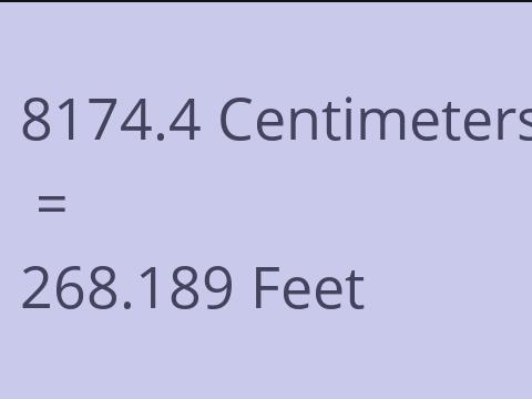 8174.4 CM TO FEET