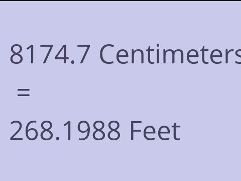 8174.7 CM TO FEET