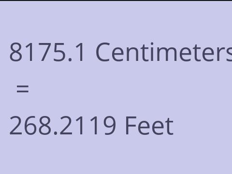 8175.1 CM TO FEET