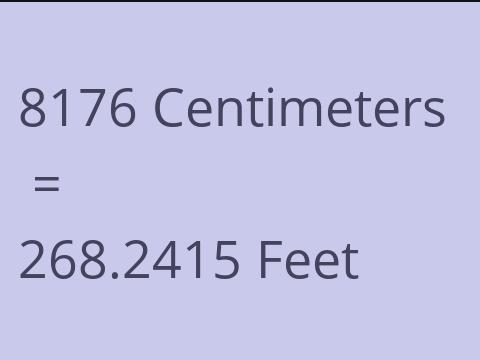 8176 CM TO FEET