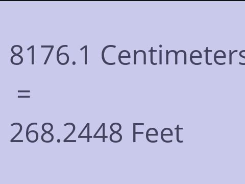 8176.1 CM TO FEET