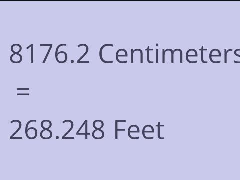 8176.2 CM TO FEET