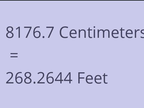 8176.7 CM TO FEET