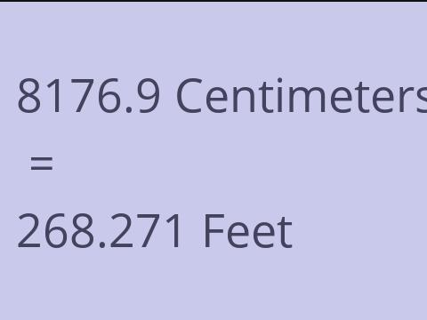 8176.9 CM TO FEET