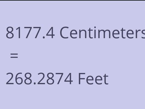8177.4 CM TO FEET