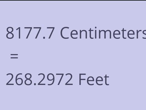 8177.7 CM TO FEET
