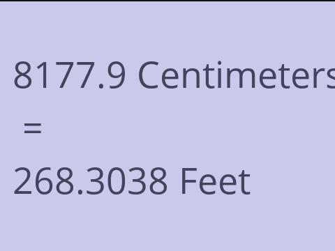8177.9 CM TO FEET