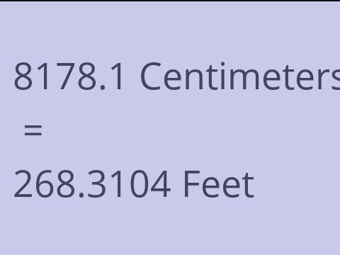 8178.1 CM TO FEET