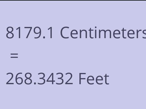 8179.1 CM TO FEET
