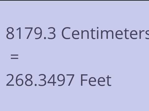 8179.3 CM TO FEET