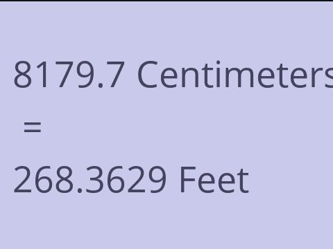 8179.7 CM TO FEET