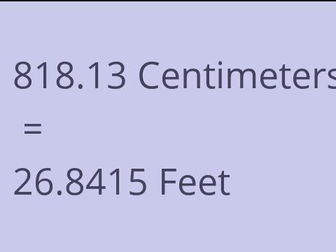 818.13 CM TO FEET