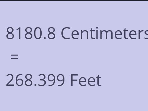 8180.8 CM TO FEET