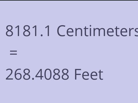8181.1 CM TO FEET