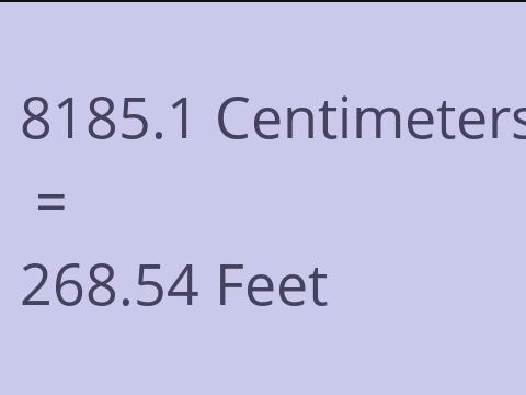 8185.1 CM TO FEET