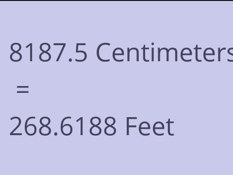 8187.5 CM TO FEET