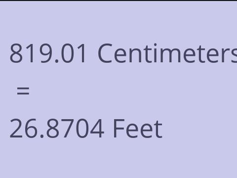 819.01 CM TO FEET