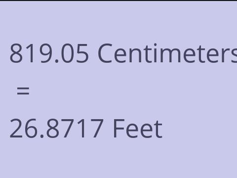 819.05 CM TO FEET