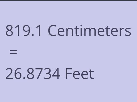 819.1 CM TO FEET