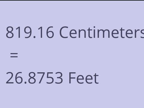 819.16 CM TO FEET