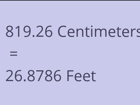 819.26 CM TO FEET