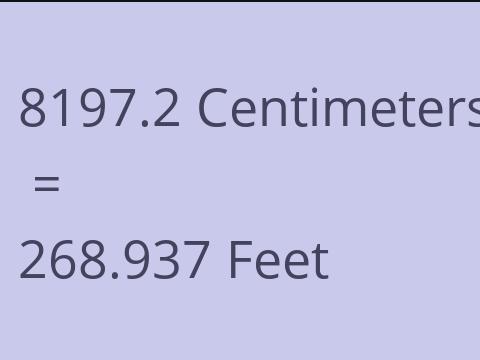 8197.2 CM TO FEET