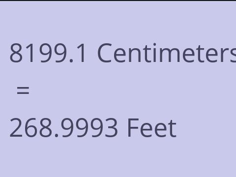 8199.1 CM TO FEET