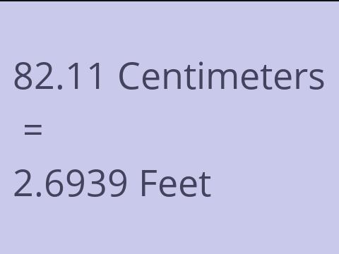 82.11 CM TO FEET