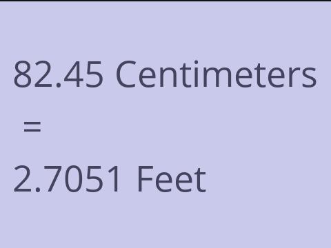 82.45 CM TO FEET