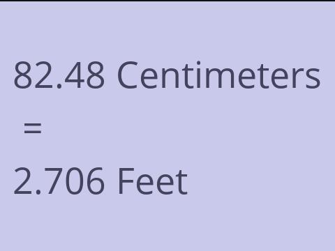 82.48 CM TO FEET