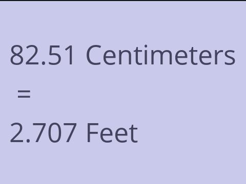 82.51 CM TO FEET