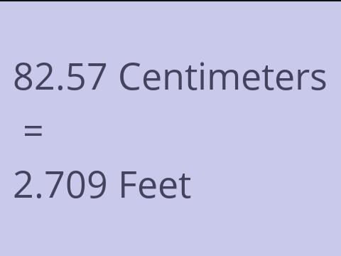 82.57 CM TO FEET