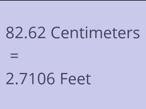 82.62 CM TO FEET