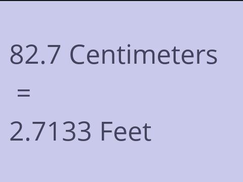 82.7 CM TO FEET