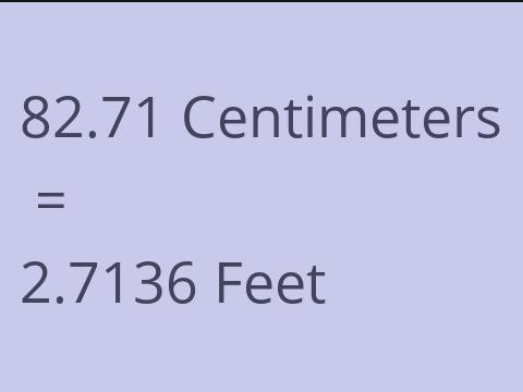 82.71 CM TO FEET