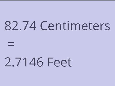 82.74 CM TO FEET