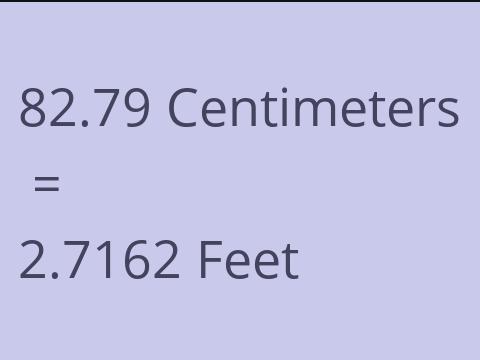 82.79 CM TO FEET