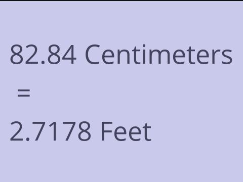 82.84 CM TO FEET