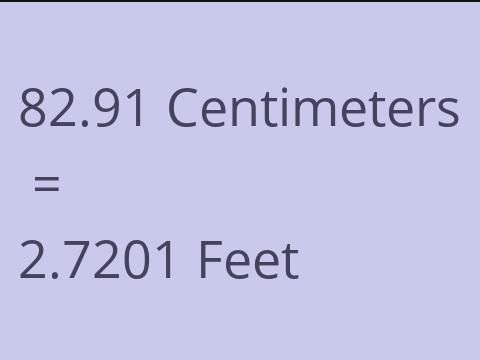 82.91 CM TO FEET