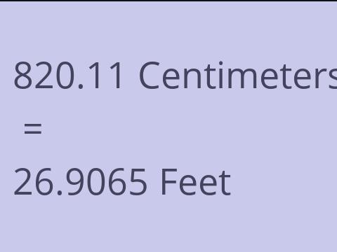 820.11 CM TO FEET