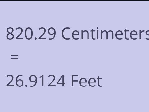 820.29 CM TO FEET