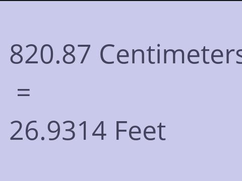 820.87 CM TO FEET